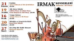 Irmak Konserleri'nde açılış 21 Kasım'da Ayla Erduran'la