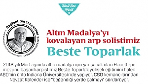 Altın Madalya'yı kovalayan arp solistimiz: Beste Toparlak