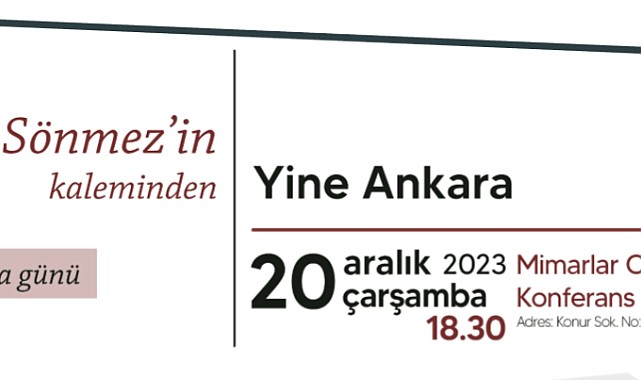 Yine Ankara, 20 Aralık'ta Tanıtılıyor