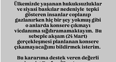 Dizmen&İlhan Düo Konserini İptal Etti